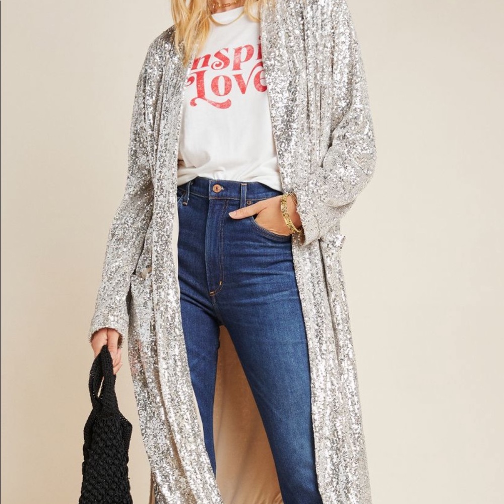Anthropologie Dulcinea Sequin Duster S NWT